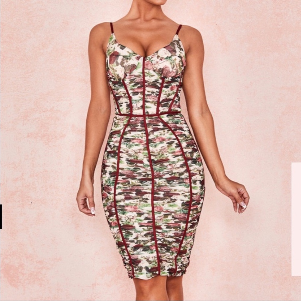 House of CB - floral midi dress - xs